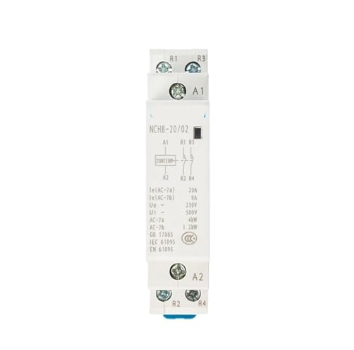 Contactor AC230V NCH8 25A 2NO para evitar sobrecargas en líneas de climatización