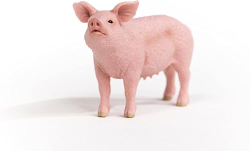 SCHLEICH Farm World | Schwein 13933 Bauernhof Spielfigur | detailgetreue Tierfiguren | tolles Geschenk für Jungen und Mädchen | Bauernhof Spielzeug ab 3 Jahre | 10 x 3 x 6 cm