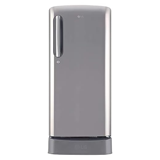 LG 190 L 4 Star Inverter Direct Cool Single Door Refrigerator (GL-D201APZY, Shiny Steel)
