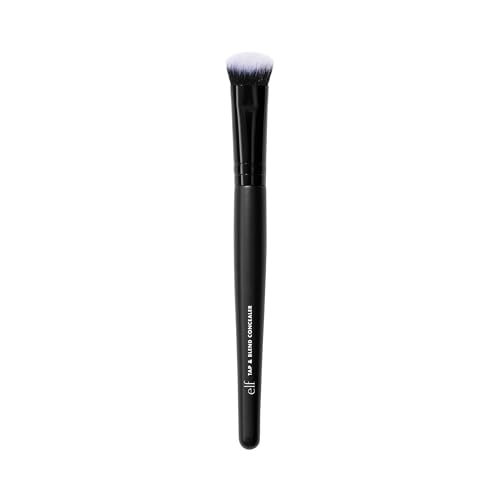 e.l.f. Tap & Blend Concealer Brush, Covers Blemishes & Dark Spots For An Airbrushed Finish With A Precision Tip, Synthetic, Vegan, & Cruelty-Free