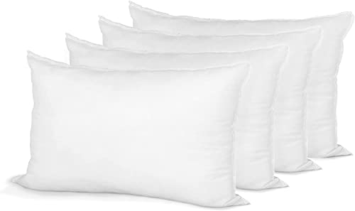 Hometex Throw Pillow Insert 13x21 in, polyester filled (4 pack)