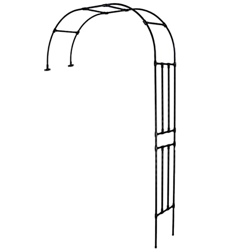 Arche de jardin en métal 180x240cm noir pour rosiers