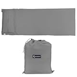 PATIKIL 47x82 Inch Sleeping Bag Liner, Soft Lightweight Travel Camping Sheet Sleep Sack Compact Sleep Bag with Carry Bag for Adults Camping Travel Hotel, Light Gray