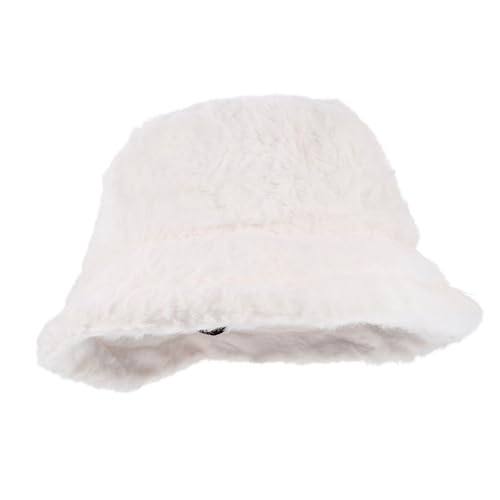 Beaupretty Bucket Hat for Women Thick Warm Fisherman Cap for Outdoor Activities Cute for Cold Weather Stylish Sun Protection Accessory White