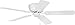 Craftmade K11244 Pro Universal 52" Hugger Ceiling Fan with Pull Chain, 5 ABS Blades, White