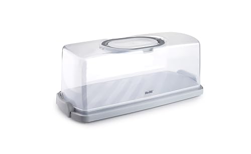 IBILI - Portatartas Rectangular 36X16X13,30 Cm - Plástico con Asa Abatible
