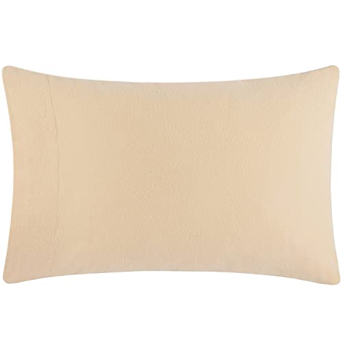 Mellanni 100% Cotton Flannel Twin Size Sheets - Ultra Warm For Cold Weather - Beige Sheets Twin Size - Pill, Wrinkle & Shrink Resistant - Fitted Sheet, Flat Sheet & 1 Pillowcase (Twin, Beige) #TOP6