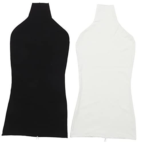 KICHOUSE 2pcs Cloth Cover Prop Clothing Display Mannequin Cover Stretch Mannequin Display Torso Mannequin Cover Black Retail Mannequins Upper Body Cover Mannequin Accessories Cotton
