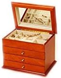 Mele & Co Carol Oriental Rose Jewellery Case, Oakwood, 26 cm x 1820.5 cm x cm