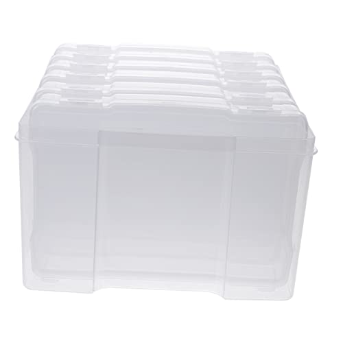 BELLIFFY 1 Set Boxes Photo Storage Box Picture Greeting Storage Binder Keeper Clear Photo Storage Containers Photo Storage Bins Fotos Greeting Card Organizer Photo Boxes Storage Plastic