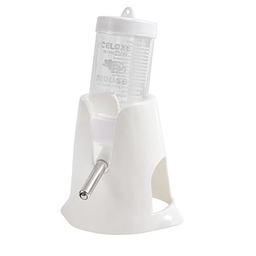 ウサギのための自動ペットウォーターボトルウォーターディスペンサーハムスター犬漏れ防止装置(白い)モルモット水筒ボトル