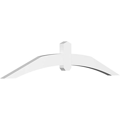 Ekena Millwork GBP060X13X0204ARC00 Archdale Architectural Grade PVC Gable Brackets 60"W x 12 1/2"H x 2"D x 4"F, 5/12 Pitch