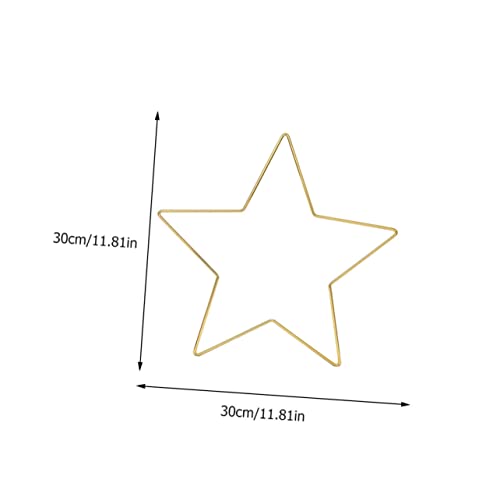 Aro de estrella de hierro dorado EXCEART, 2 piezas de base estable para centros de mesa macramé 5