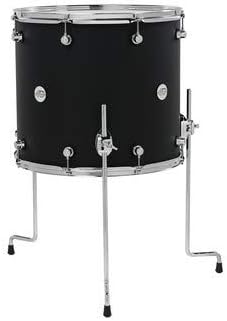 DW Design 16 x 18 Black Satin Floor Tom with Legs