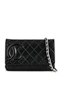 CHANEL Women's Pre-Loved Chain Wallet, Lambskin Leather, Black, One size