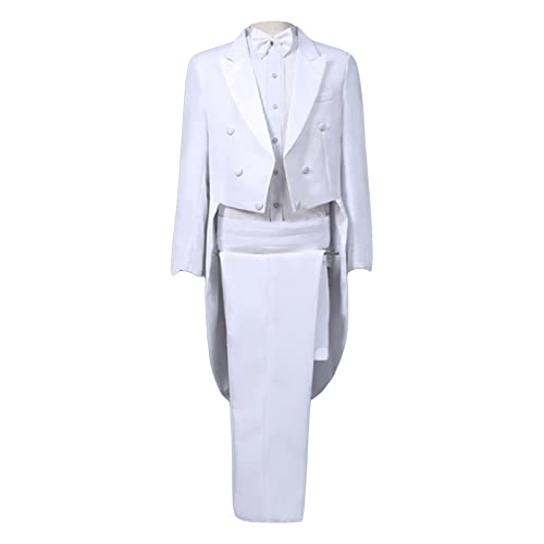 Maiyifu-GJ Men's 2 Piece Tuxedo Jacket Set Slim Fit Tailcoat Blazer & Pants Swallowtail Dinner Party Wedding Tux Dress Coat