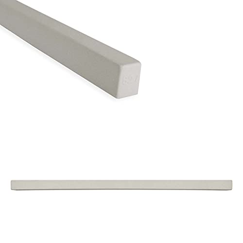 Questech Square Tile Trim, 1/2 x 12 inch Flat Pencil Decorative Tile Edge Liner, Matte Gray, 12 Pack