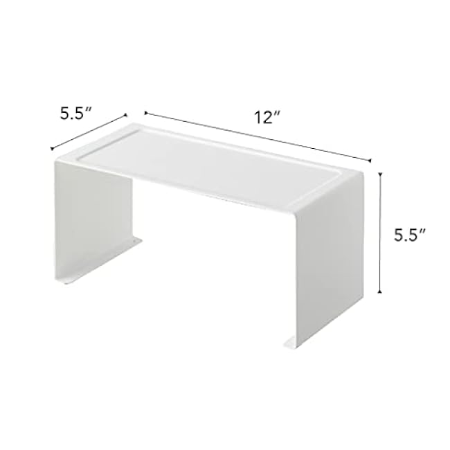 Yamazaki Home Tower Stackable Alloy Steel Kitchen Rack ¨C Storage Organizer Counter Shelf White Small