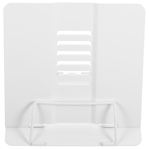 DOITOOL Soporte de Libros de Metal para Lectura Escritorio de Lectura para Estudiantes y Cocina Soporte Multifuncional para Libros para Oficina y Color Blanco
