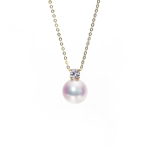 Collier de bijoux pour femmes anti-ternissement en argent 925 véritable et perle ronde 10mm