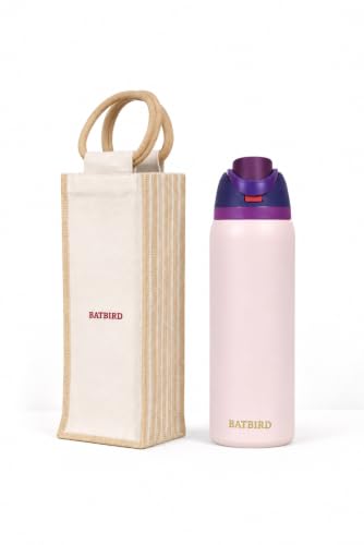 Image of Stainless Steel Water Bottle 32 oz with Flip Lid and Carry Loop (Pink Blue,960 ML)