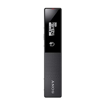 Sony Gravador de voz digital leve e ultrafino ICD-TX660 e memória integrada de 16 GB