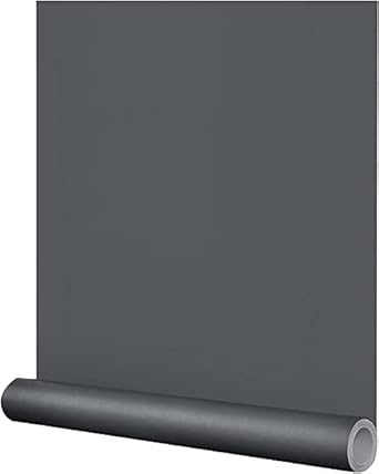 HOME13 Matte Wallpaper Peel & Stick Contact Paper Decorative Self Adhesive Vinyl Wallpaper for Kitchen Cabinet Furniture Countertop Waterproof (24 x 48 inches, Dark Grey Matte Wallpaper)