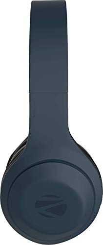 ZEBRONICS Zeb Duke 101 Wireless Headphone with Mic, Supporting Bluetooth 5.0, AUX Input Wired Mode, mSD Card Slot, Dual Pairing, On Ear & 12 hrs Play Back time,FM, Media/Call Controls (Blue)