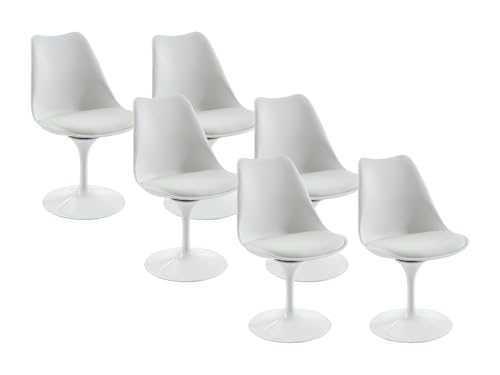 Vente-unique - Silla Xafy - L 49cm x A 56.5cm x H 82cm - Polipropileno - Blanco