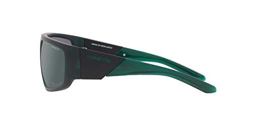Arnette Men's AN4304 Heist 3.0 Rectangular Sunglasses, Matte Green/Mirrored Green, 63 mm4