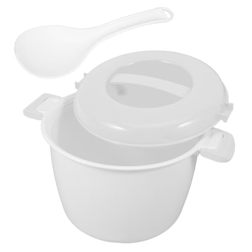 BRIGHTFUFU Cocedor De Arroz y Vaporera De Microondas Con Cucharón Olla Térmica Para Cocinar Arroz y Verduras Fácil De Transportar y Mantiene Caliente Para Comidas Rápidas y Recalentados