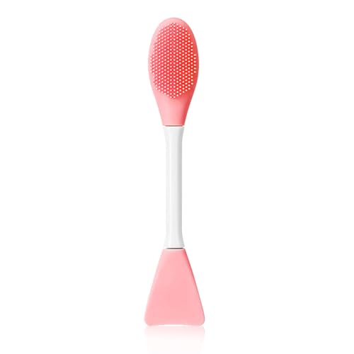 Image of Gleva Silicone Face Mask Brush Beauty Tool, Facial Mud Mask Applicator, Clay Mask Brushes for Girl & Women (Pink 2)