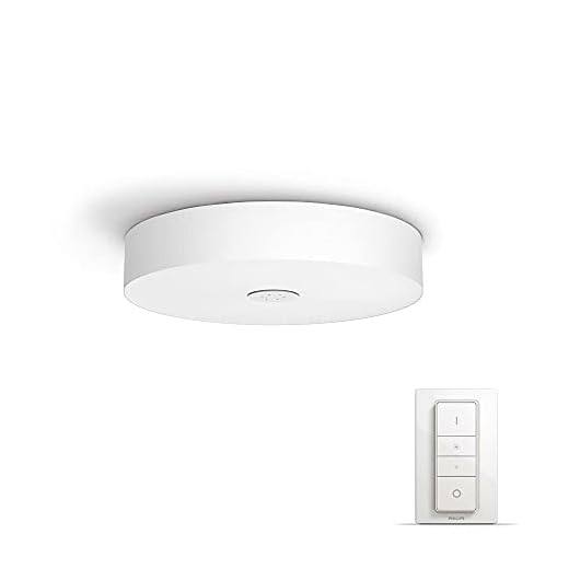 Philips Hue White Amb. LED-Deckenleuchte Fair inkl. Dimmschalter, weiß, dimmbar, alle Weißschattierungen, steuerbar via App, kompatibel mit Amazon Alexa (Echo, Echo Dot)