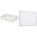 Giganplast Modèle Service Caisse à pâtons - Idéale pour pain et pizza - Dimensions : 30 x 40 x 10 cm - Blanche & Couvercle Pour Casserole Service 30X40 article pour la cuisine