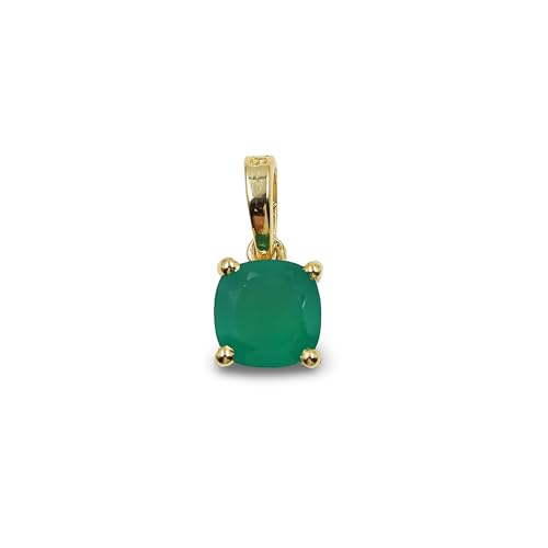 Collier à breloques argent 925 onyx vert cadeau anniversaire