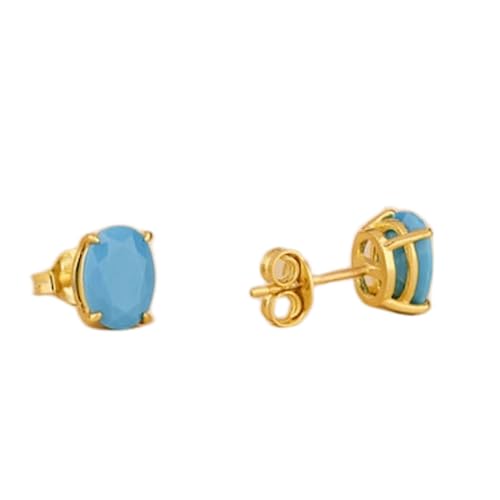 Boucles d'oreilles turquoise et argent doré le cadeau idéal pour femme