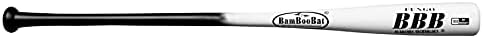 BAMBOO BATS by Pinnacle Sports Equipment INC. Adult Fungo Infield/Outfield Bamboo Baseball Bat, Black Handle/White Barrel, 34" (HWBU34F)
