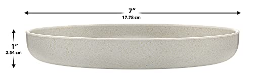 BAMBOO KING 7-Inch Bamboo Plates Pack of 6 - Colorful Raised-Edge Tableware Set for Kids & Adults - Pink, Blue & Gray Dinnerware for Camping, Picnic - Reusable, Sustainable, Dishwasher-Safe Dishes