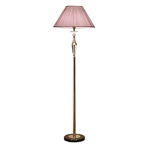 Lámpara de pie LED púrpura de diseño estilizado para ahorrar espacio