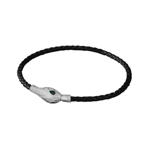 ALENERIBINE New Luxury Snake Head Charrm Bracelets For Women Leather Bracelet Fashion Couple Accessories 2026 New Year Gifts