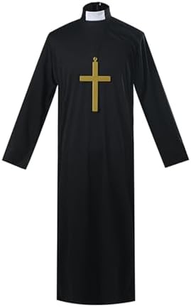 Disfraz De Monja Para Mujer Con Vestido, Gorro Y Collar Con Cruz, Para Halloween Y Carnaval