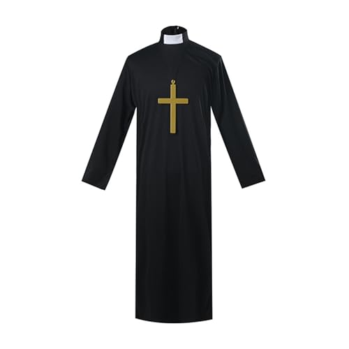 Sous-costume fluide avec collier croix pour fêtes à thème - 5