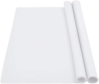 YOYI YOYI Silicone Baking Mat, Large Silicone Placemat Kitchen Countertop Protector, Heat Resistant, Non-Stick, Food Safe, Reusable, Clear, 60x40 cm - 2-Piece Set