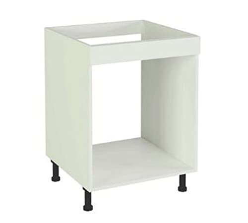 Meuble bas de cuisine pour four coloris blanc - Hauteur 85 x Longueur 60 x profondeur 58 cm -PEGANE-