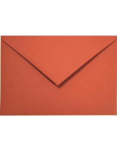 Netuno 500 kopert ceglanych czerwonych DIN C6 114 x 162 mm 120 g Materialca Terra Rossa koperty kolorowe wysokiej jakości koperty na zaproszenia, kartki ślubne, kartki urodzinowe
