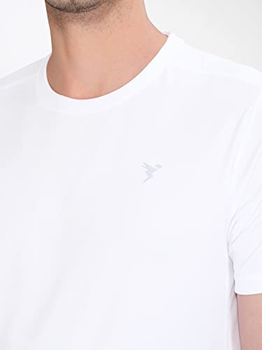 Image of TECHNOSPORT Men's Slim Fit Polyester Activewear Sports T-Shirt with Moisture-Wicking Comfort for Workout, Running & Gym