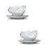 Produktbild FIFTYEIGHT PRODUCTS Kaffeetassen 2er Set + Servietten, 200 ml, KÜSSEND+GLÜCKLICH