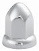 60 Chrome ABS Plastic Pointed Lug Nut Covers, 33mm Flanged