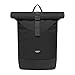 Produktbild LARKSON Rucksack Damen & Herren Schwarz - Janne - Rolltop Rucksack mit Laptopfach für Uni, Arbeit, Reise & Fahrrad - Backpack Tagesrucksack Mittelgroß - Wasserabweisend