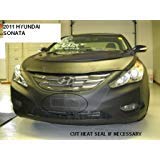 Lebra 2 Piece Front End Cover Black - Car Mask Bra - Fits - Hyundai Sonata 2011-2013 Except Hybrid Models